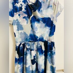 Pastel floral Elegant Blue purple white Dress